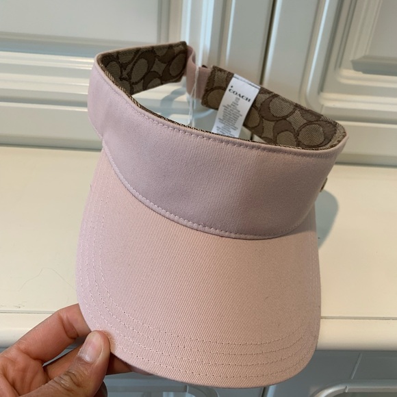NWT Coach visor pink and signature tan - Picture 5 of 6